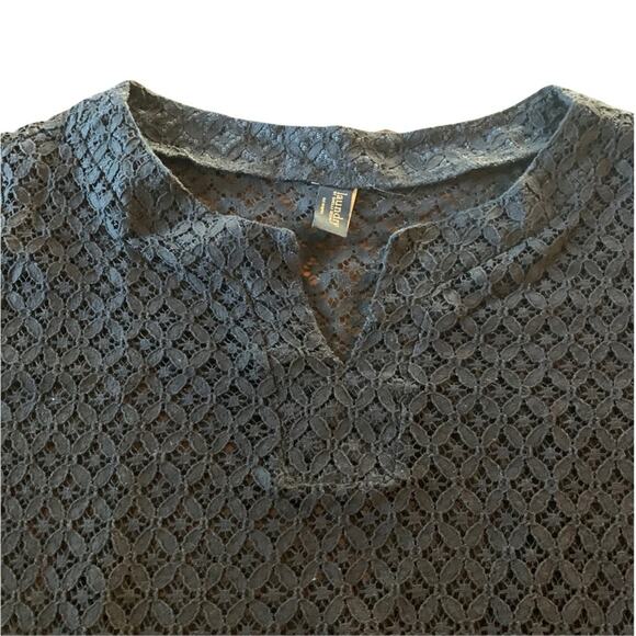 Laundry by Shelli Segal Womens black lace swim cover-up size large - Picture 2 of 4